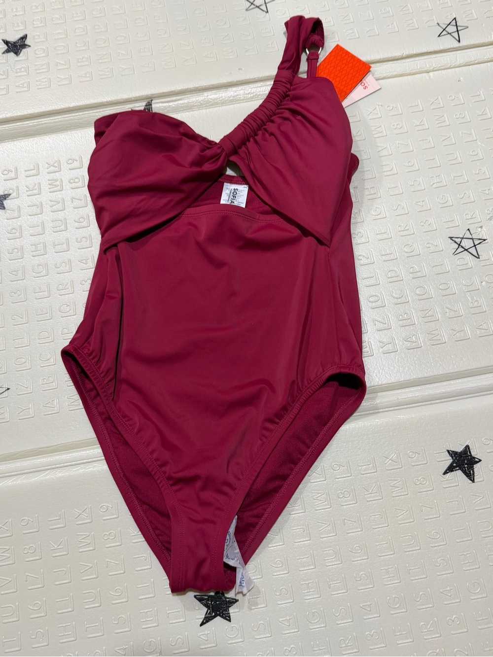One-Piece Swimsuit in Deep Berry